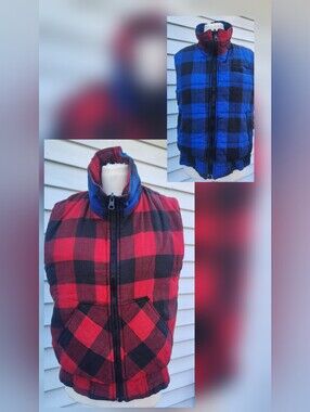 Vintage 1990s Branded Lion Unisex reversible puffer vest Size S